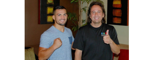 photo of fighter & massage therapist