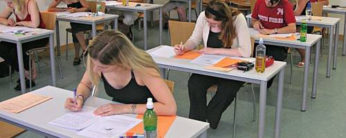 photo of students taking final exam