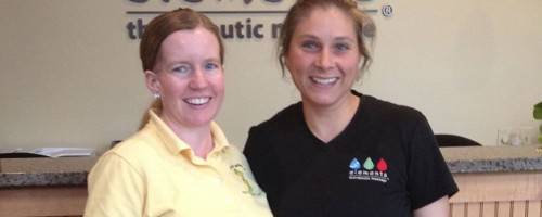 Elements Massage Therapist & Client