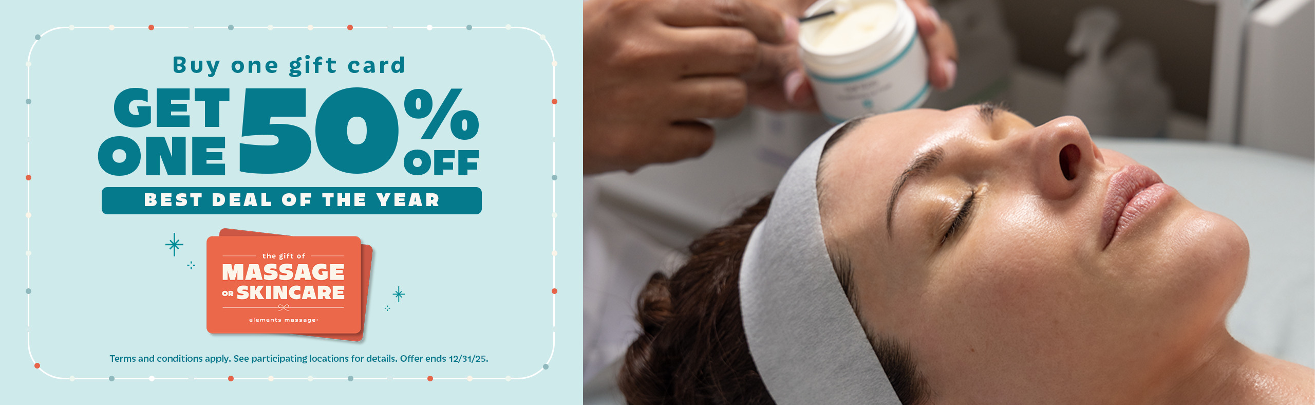 Buy one gift card, get one 50% off. Best deal of the year