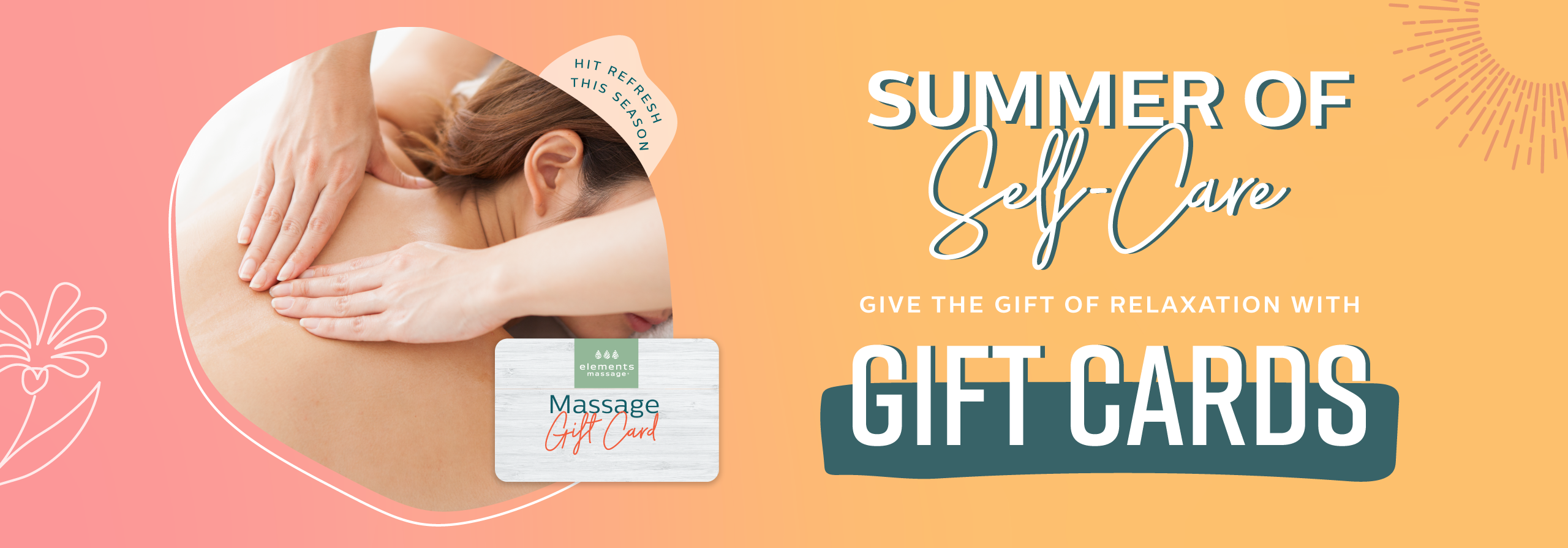 Summer of self care gift cards: give the gift of relaxation with gift cards!