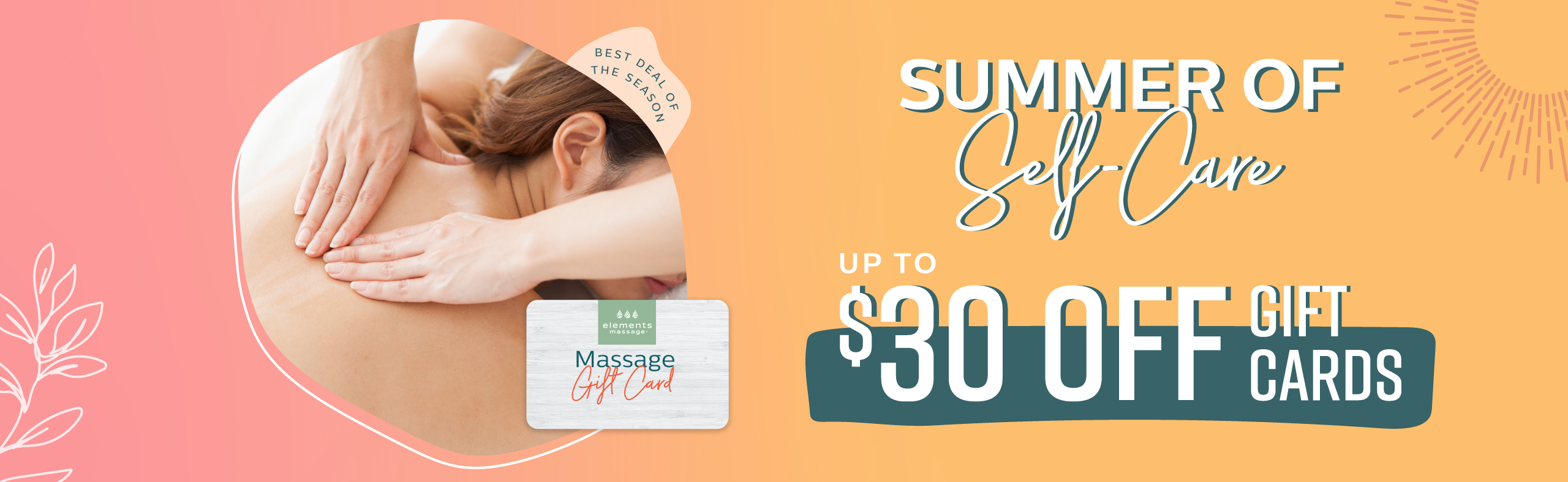 Summer of self care: save up to $30 on gift cards