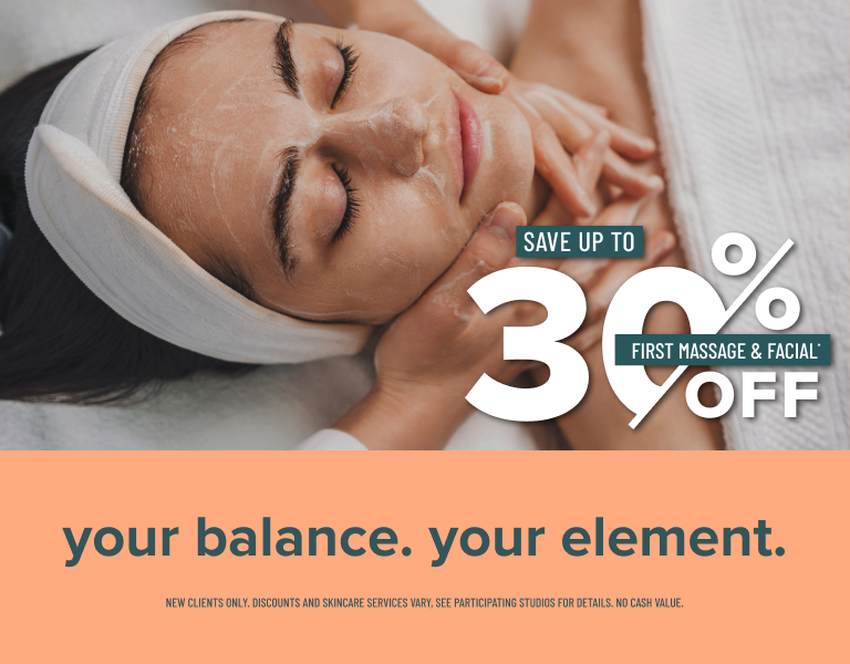 save up to 30% on intro massage